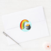 GOUD EN RAINBOW RONDE STICKER (Envelop)