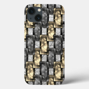 Goud en rechthoekig, gekleurd, grijs Case-Mate iPhone case
