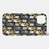 Goud en rechthoekig, gekleurd, grijs Case-Mate iPhone case (Achterkant (horizontaal))