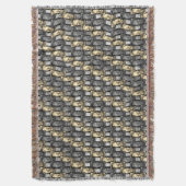 Goud en rechthoekig, gekleurd, grijs deken (Voorkant Verticaal)