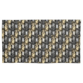 Goud en rechthoekig, gekleurd, grijs kussensloop