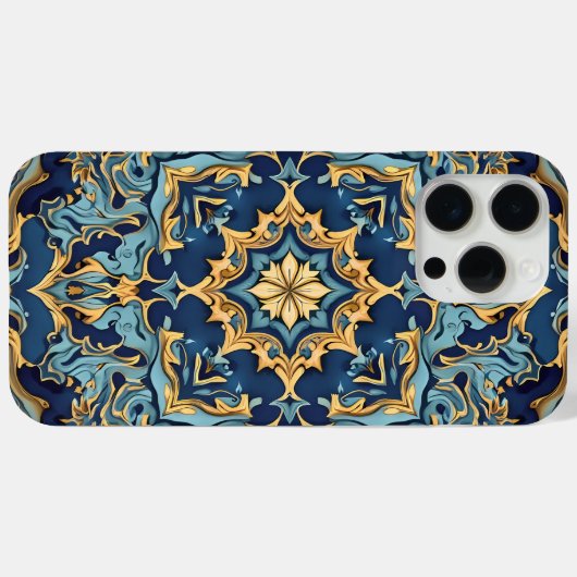 Goud en robijn gravure Case-Mate iPhone case (Achterkant (horizontaal))