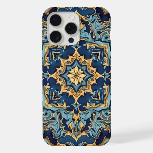 Goud en robijn ​​gravure iPhone hoesje (Achterkant)