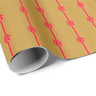 Goud en rode boog cadeaupapier