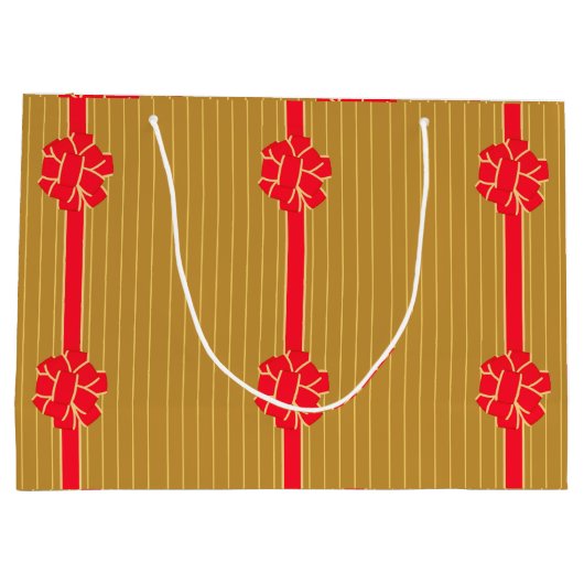 Goud en rode boog groot cadeauzakje (Achterkant)