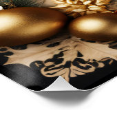 Goud en Rode Feestelijkheden Perfect Poster (Hoek)