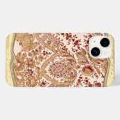 Goud En Rode Kantwerkrozen Case-Mate iPhone Case (Achterkant (horizontaal))