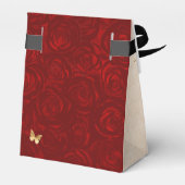  goud en rode rozen Dank u voor de verjaardag Bedankdoosjes (Achterkant)