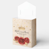  goud en rode rozen Dank u voor de verjaardag Bedankdoosjes (Geopend)