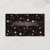 Goud en rode sterren . visitekaartje (Voorkant)