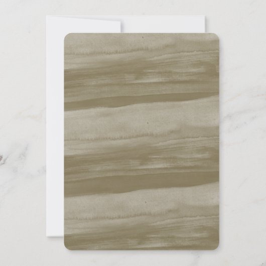 Goud en Rode Waterverf Ik doe Bruiloft Kaart (Achterkant)