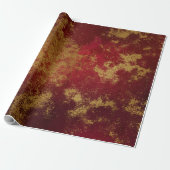 Goud en rood 6 cadeaupapier (Uitgerold)