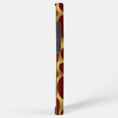 Goud en rood abstract girafpatroon samsung galaxy hoesje (Rechterkant)