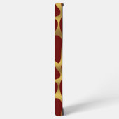 Goud en rood abstract girafpatroon samsung galaxy hoesje (Linkerkant)