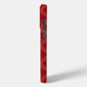 Goud en rood art deco patroon monogram Case-Mate iPhone case (Achterkant / Links)