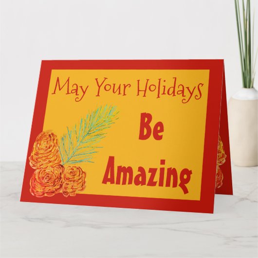 Goud en rood Barn-Wenskaart Kaart (Voorkant)