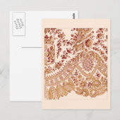 Goud en rood Briefkaart (Voorkant / Achterkant)