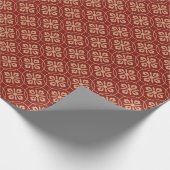 Goud en rood Chinees symboolpatroon Cadeaupapier (Hoek)