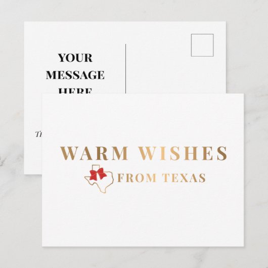 Goud en rood gewas uit Texas Briefkaart (Voorkant / Achterkant)