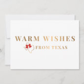 Goud en rood gewas uit Texas Feestdagenkaart (Voorkant)