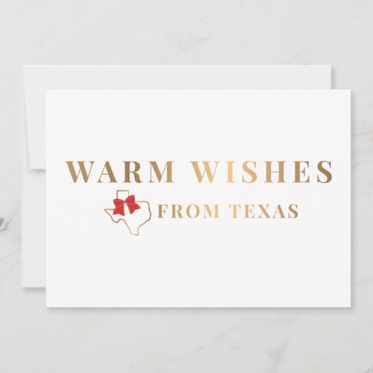 Goud en rood gewas uit Texas Feestdagenkaart (Voorkant)