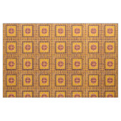 Goud en rood herhalen Mexicaanse Tegel Pattern Stof (Fat Quarter)