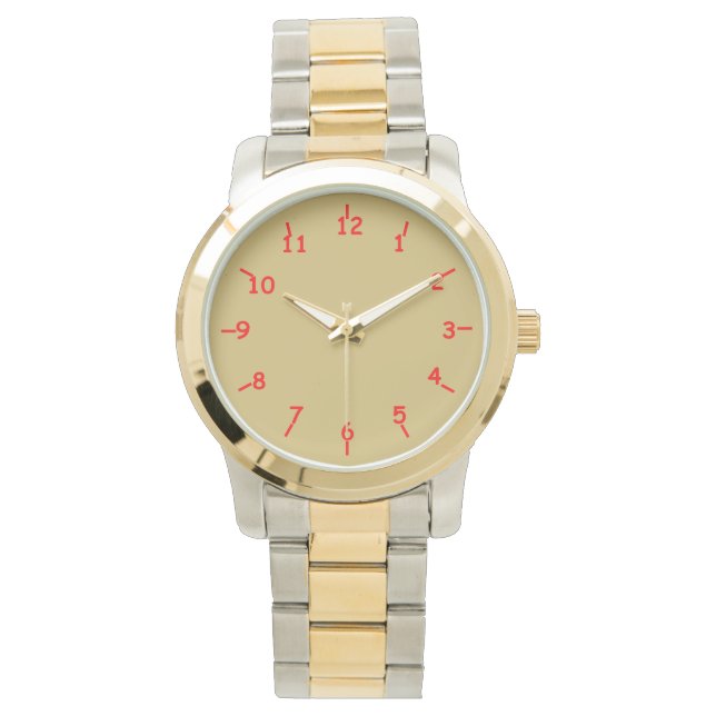 Goud en Rood Horloge (Voorkant)