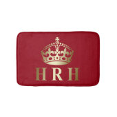 Goud en rood HRH Royal Crown Badmat (Voorkant)