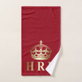 Goud en rood HRH Royal Highness Crown Bad Handdoek (Handdoek)