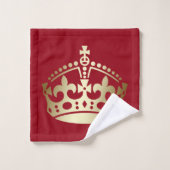 Goud en rood HRH Royal Highness Crown Bad Handdoek (Wasdoekje)