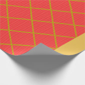 Goud en rood ompakken cadeaupapier (Hoek)
