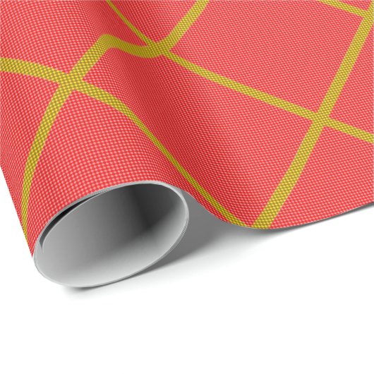 Goud en rood ompakken cadeaupapier (Rol Hoek)