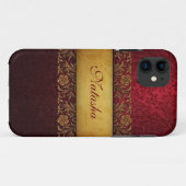 goud en rood op maat Case-Mate iPhone case (Achterkant (horizontaal))