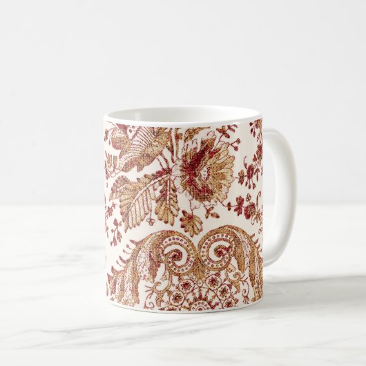 Goud en rood Roos Koffiemok (Voorkant rechts)