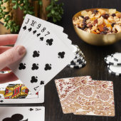 Goud en rood Roos Pokerkaarten (Insitu)