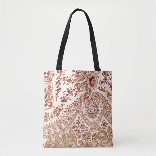 Goud en rood Roos Tote Bag (Voorkant)