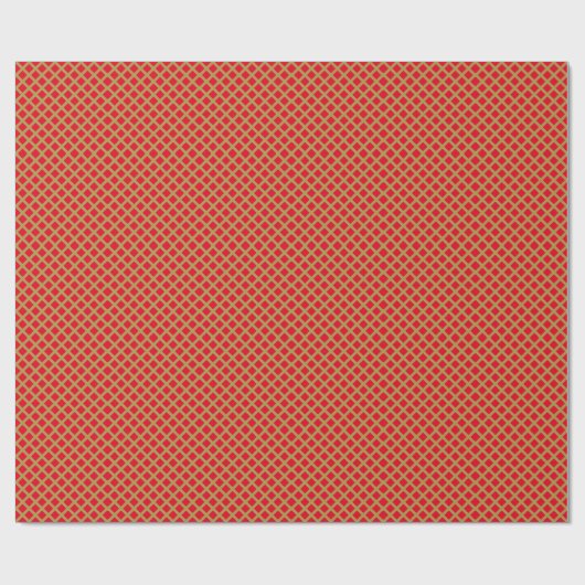 Goud en rood rooster cadeaupapier (Vlak)