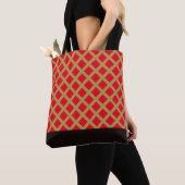Goud en rood rooster tote bag (Dichtbij)