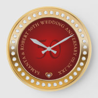 Goud en Rood Wit Diamanten Monogram