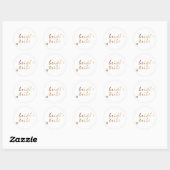 Goud en roos Bride Tribe Ronde Sticker (Vel)