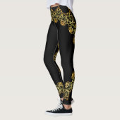 Goud en Roos Goud Abstract Prismatic Design Leggings (Links)