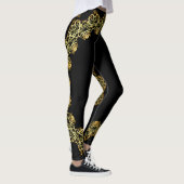 Goud en Roos Goud Abstract Prismatic Design Leggings (Rechts)