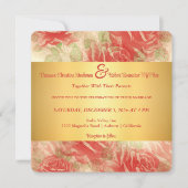 Goud en Roos huwelijksuitnodiging Kaart (Voorkant)