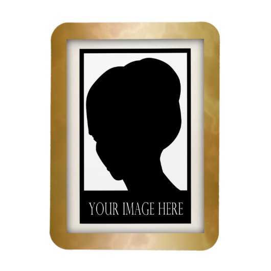 Goud en Roos Marmeren Fotomagneet Magneet (Verticaal)