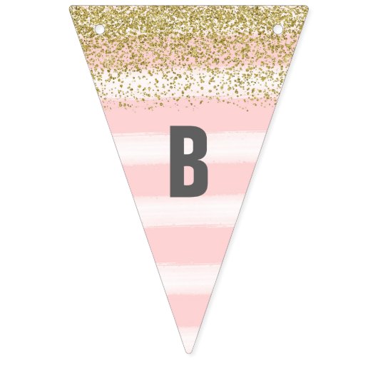 Goud en roze Baby shower banner (Derde vlag)