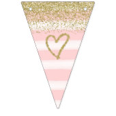 Goud en roze Baby shower banner (Eerste vlag)