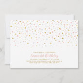 Goud en roze ballonnen | Eerste verjaardag van het Kaart (Achterkant)