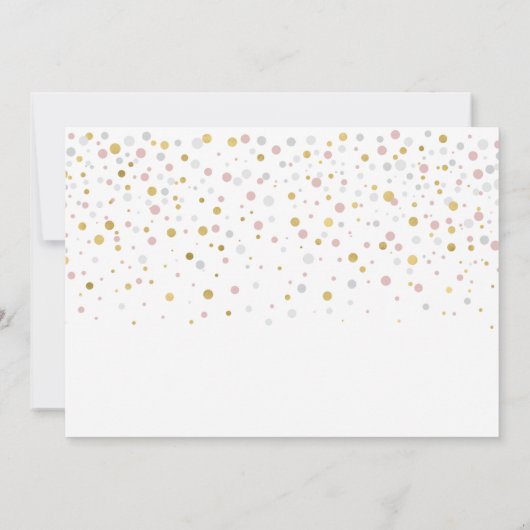 Goud en roze ballonnen Moderne geboorte Partij Kaart (Achterkant)