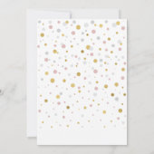 Goud en roze ballonnen Moderne geboorte Partij Kaart (Achterkant)