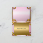 Goud en Roze Bedankkaart Voeg uw eigen tekst toe (Binnen)